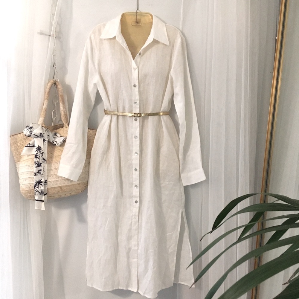 Designer linen dress - 100% linen